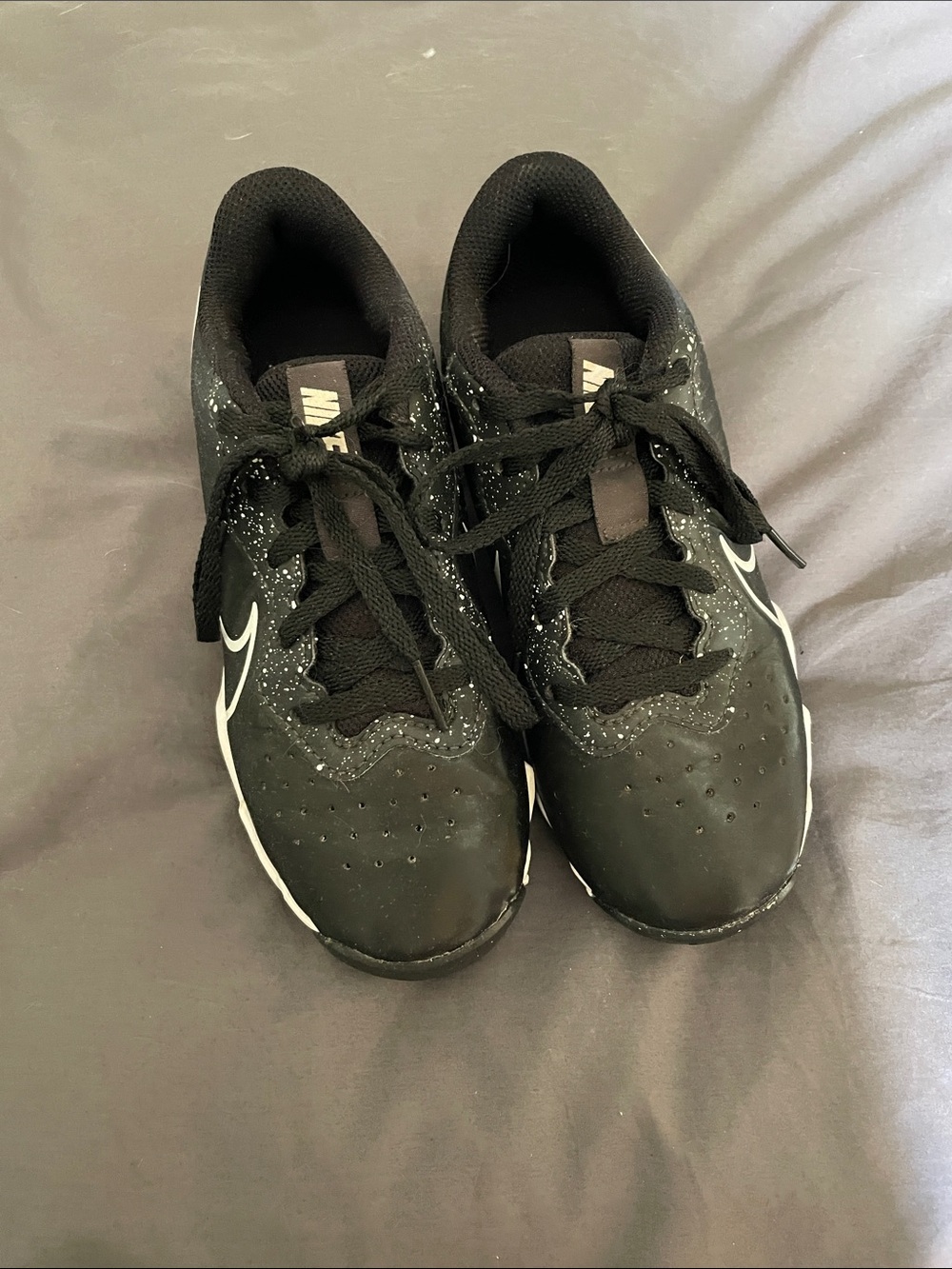 Nike Kids Black and White Low-Top cleats